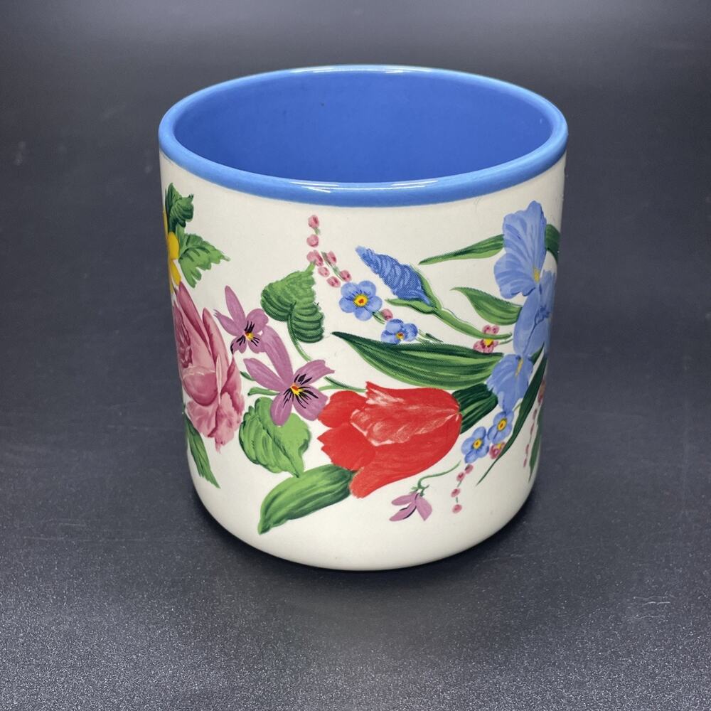 Vtg Flowers Balloons Jane Bowen Mug 670100 Spring Summer Garden Blossom Cottage - Picture 2 of 7